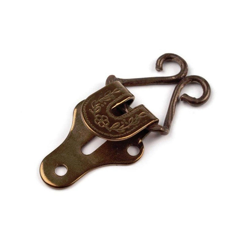 4 metal hooks 18x25mm / silver or bronze / metal clip, hook clasp, snap clasp, sewing clasp, hook and loop fastener image 3