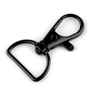 2 swivel metal carabiners for strap 18mm / silver, bronze, black / metal fastener, twist hook, key ring image 9