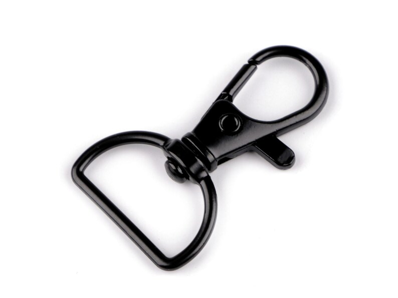 2 swivel metal carabiners for strap 18mm / silver, bronze, black / metal fastener, twist hook, key ring image 9