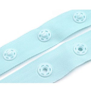 Snap Tape for fastening bodysuits 18mm / Many colors / serge tape with plastic snaps bleu ciel