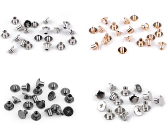 10 Saddle rivets Ø10 mm silver nickel or pink gold, metal rivet for bags