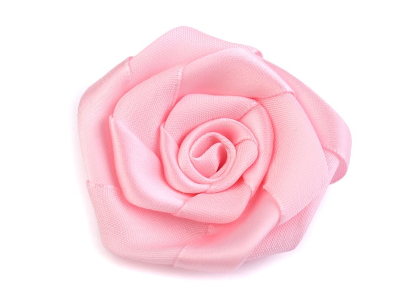 3 Satin Roses Ø70 mm / wedding corsage flower, wedding fabric flower, ribbon rosette flowers, flower decoration, fabric flower embellishment image 10