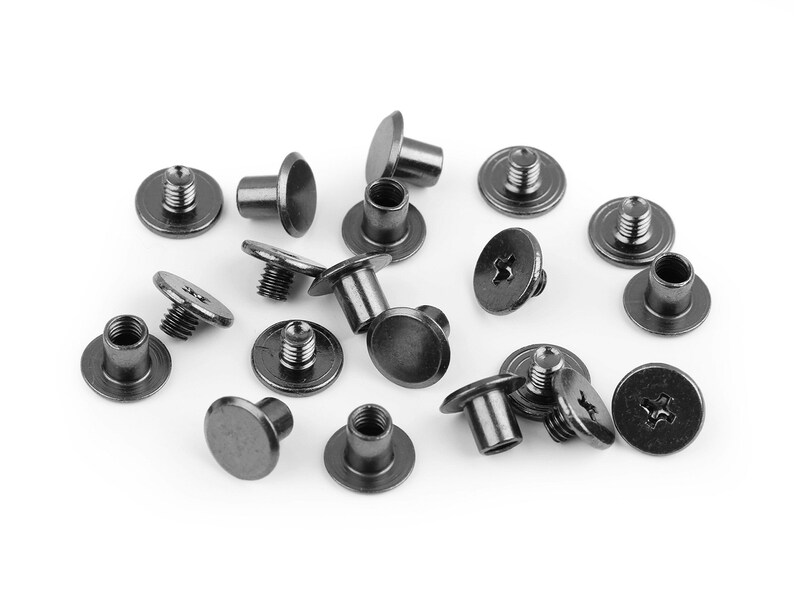 10 Saddle rivets Ø10 mm silver nickel or pink gold, metal rivet for bags image 7