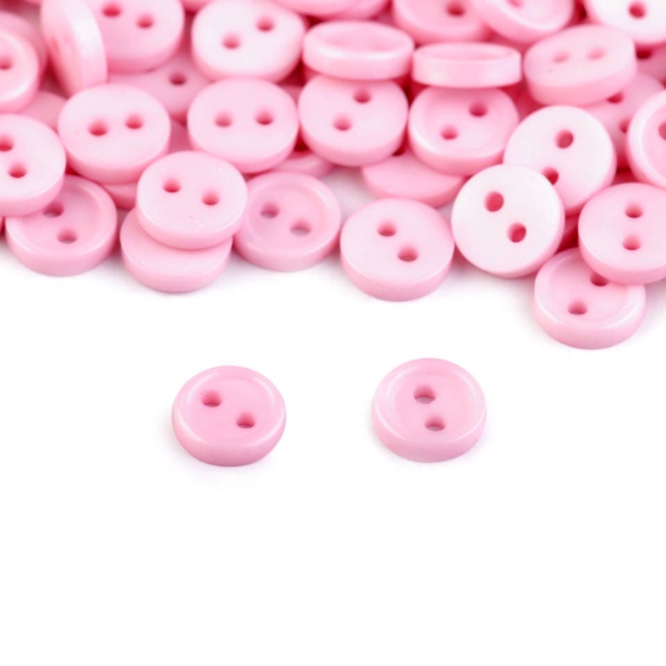 20 Two-holes Buttons 7mm / Many Colors / Plastic Buttons 