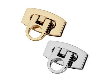 Handbag / Purse Lock Set 20x40 mm Gold / Decorative pressure for leather goods / Creation of bag, clasp purse