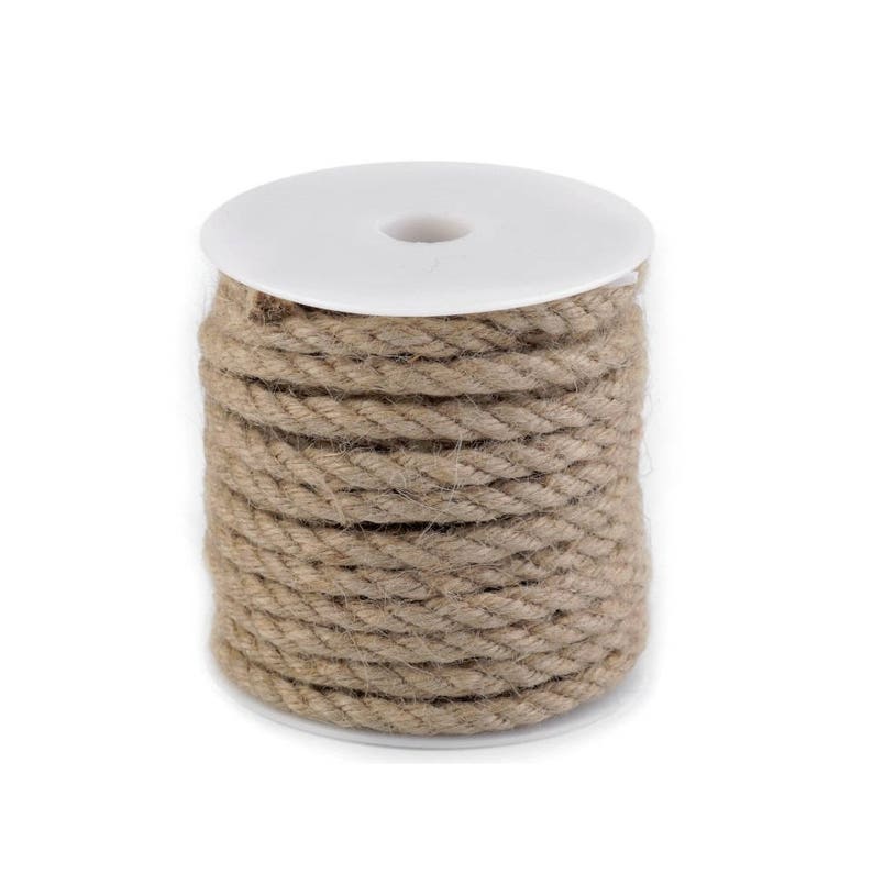 jute rope 3yd twisted round natural jute rope 0.24 Jute cord natural twine natural cord rope by the meter