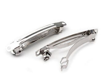 100 Stück Silberne Metall-Haarspangen Mit Loch – Ca. 5 Cm, Ideal Für DIY & Haarstyling