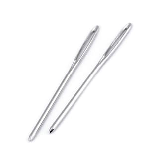 5 Metal Blunt Needles 6cm / needles for leather or thick fabric, leather needles