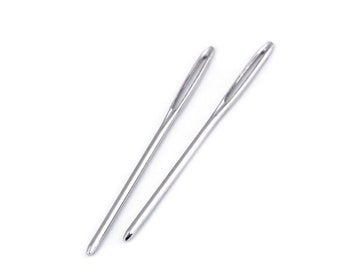 5 Metal Blunt Needles 6cm / needles for leather or thick fabric, leather needles