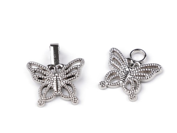Silver Metal Butterfly Hook and Eye Closure / Hook Buckle Clip