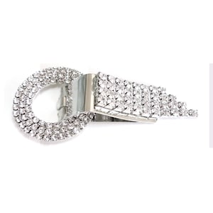 Chiusura con clip di cristallo / gancio con fibbia con strass, clip in metallo, chiusura a gancio, fermaglio a clip, bottone in cristallo