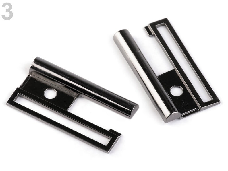 Boucle ceinture métal 50mm / argent, noir, or rose / boucle a clipser, fermoir de ceinture, clip fermoir, boucle de ceinture image 5