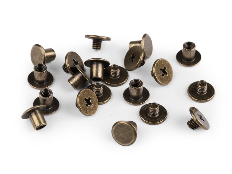 10 Saddle rivets Ø10 mm silver nickel or pink gold, metal rivet for bags image 1