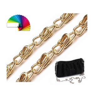 Metal chain bag handle 90 cm / gold, silver, bronze, black / bag handles, shoulder chain for shoulder bag, metal chain bag