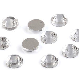 20 transparent sew on rhinestones / Different shapes and sizes / sewing rhinestones, crystals stones with 2 holes to sew