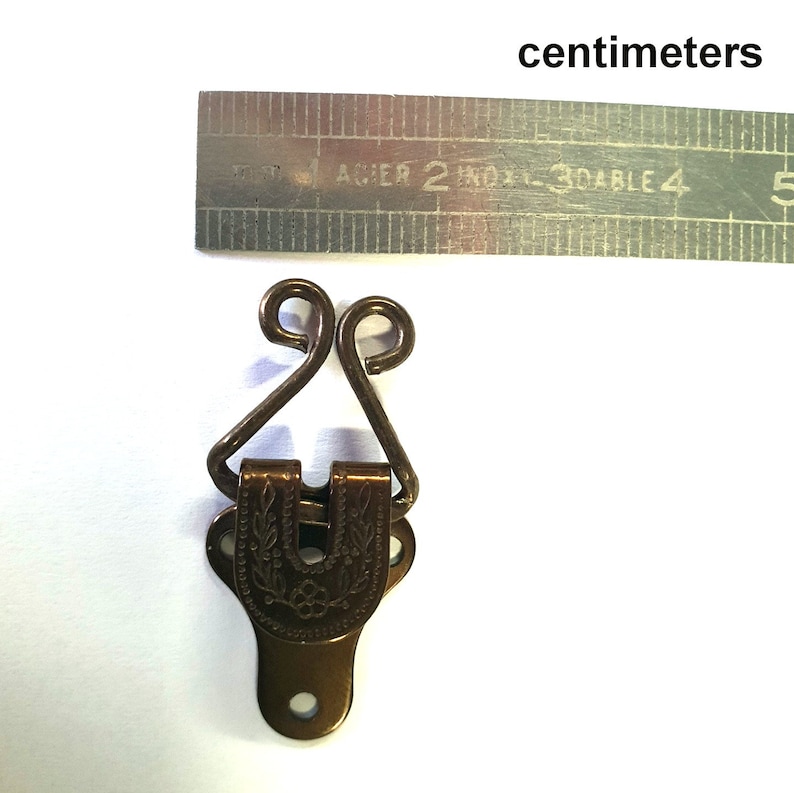 4 metal hooks 18x25mm / silver or bronze / metal clip, hook clasp, snap clasp, sewing clasp, hook and loop fastener image 8