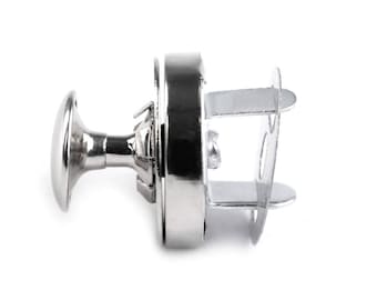 2 zapięcia magnetyczne 18 mm z pojedynczym lub podwójnym nitem / srebrne, brązowe, czarne / Magnetyczne guziki zatrzaskowe, magnesy do zamykania torby
