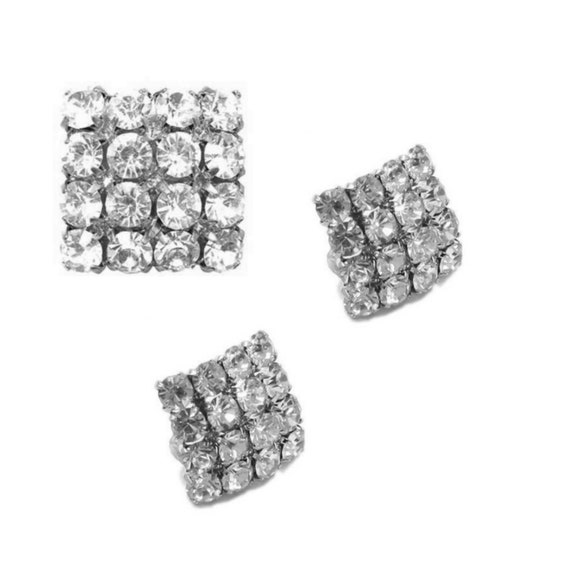 Bezighouden Rechtsaf Netelig 18mm vierkante diamant kristal juweel knop / Zilver metalen | Etsy Nederland