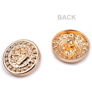 10 boutons écusson en métal or rose 15 ou 20mm zdjęcie 3