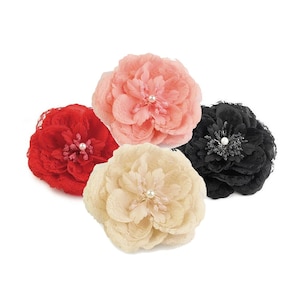 Fabric flower brooch / Many colors / Flower brooch, hair accessory, flower hair, fabric flower, decorative flower to sew