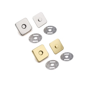 10 Set Bottoni Magnetici Doppi Rivetti Perno Chiusura Magnetica A Scatto Per Borse Borsa Chiusura A Bottone In Metallo Per Borse A Portafoglio 14/18mm - Foto 2