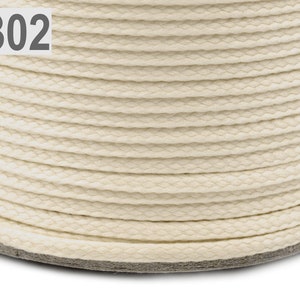 5M Corda in poliestere PES 4mm / Corda intrecciata, corda al metro, corda sintetica, spago in poliestere