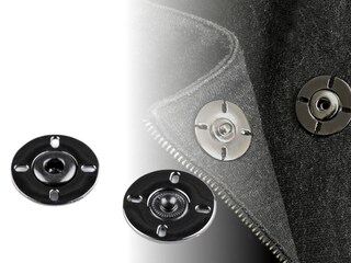 50 Bottoni Tondi A Cupola Neri Per Cucire, Perla Finta, Plastica, 12 Mm