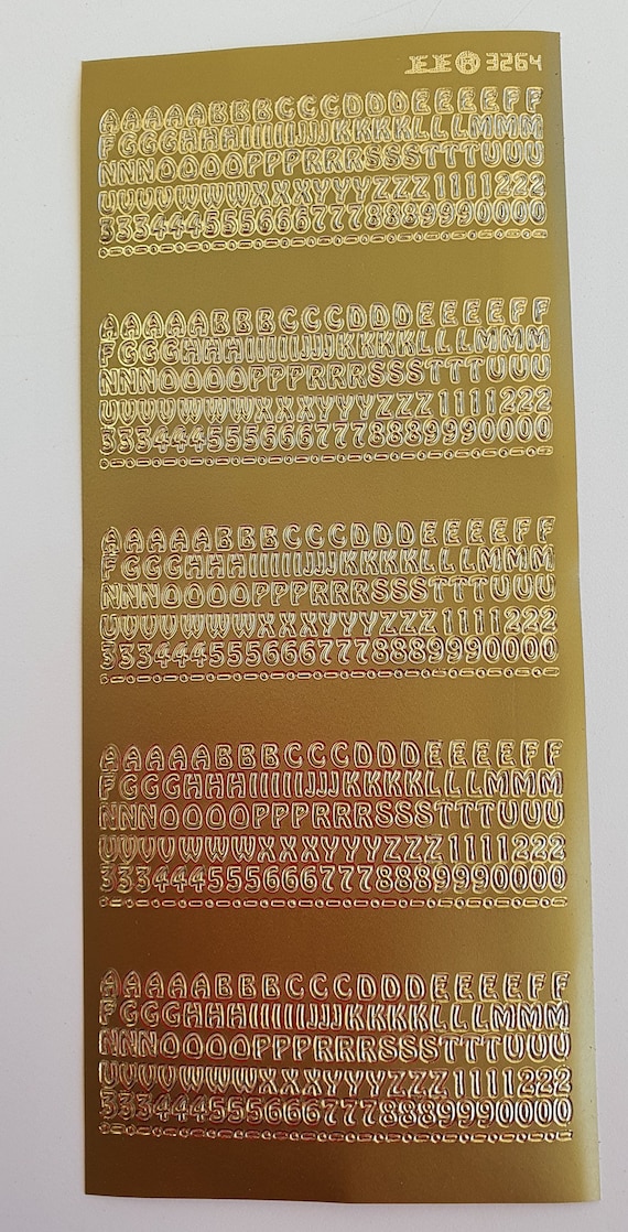 18 Sheets Small Letter Stickers for Resin,Mini Gold/Silver Letter Stickers  Metal