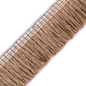 3M Franges en jute 32 mm / Franges décoratives naturelles, galon frangé, décoration mariage champêtre