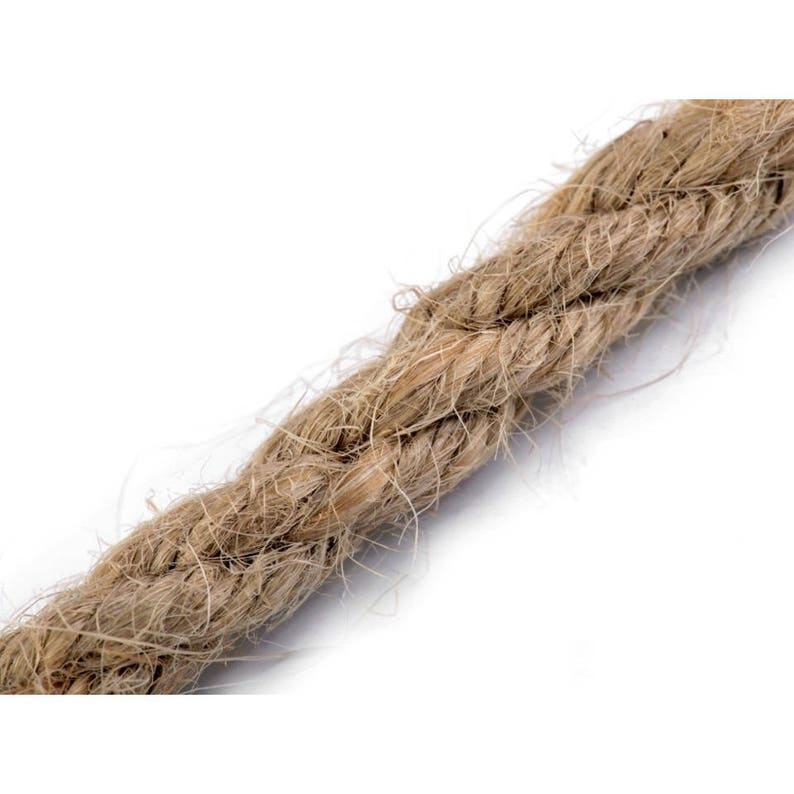 jute rope 3yd twisted round natural jute rope 0.24 Jute cord natural twine natural cord rope by the meter