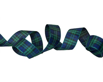 Black Watch Scottish tartan ribbon / All widths / Scottish ribbon, plaid ribbon, plaid ribbon