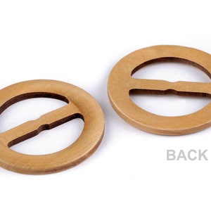 Clips / Boucles en bois pour vêtements et macramé Ø60 mm zdjęcie 2