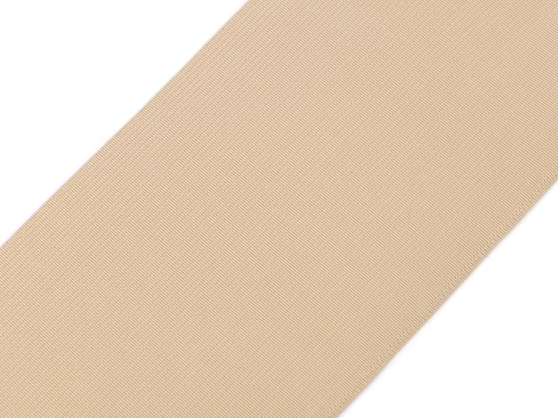 Bande élastique stretch 10 cm noir ou blanc / élastique large plat, ceinture élastique, galon stretch lycra Beige