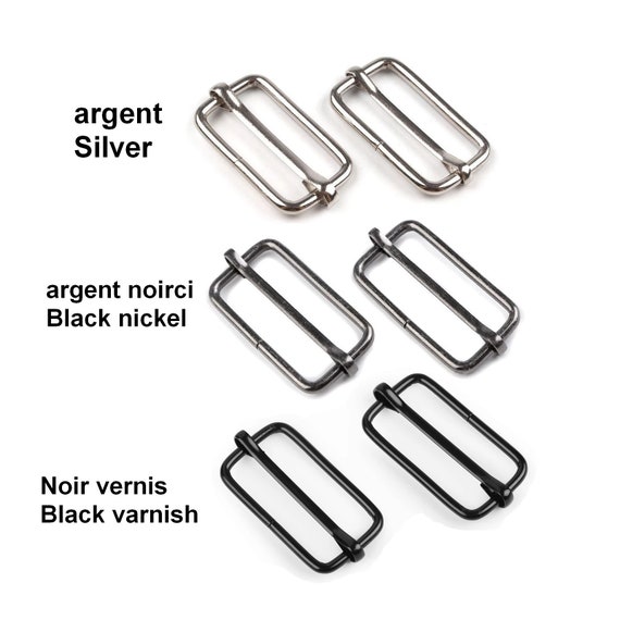 Boucle Inox Pour Sangle 30mm Coulisse Nylon Noir - Marque FP INOX Neuve France