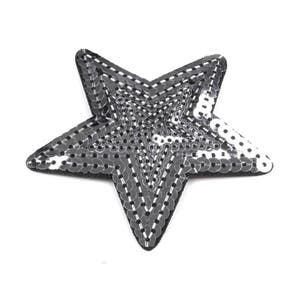 2 Iron on Sequins star Patch 70mm, many colors, sequins beaded applique, sequins embroidered patch, star applique, star iron-on