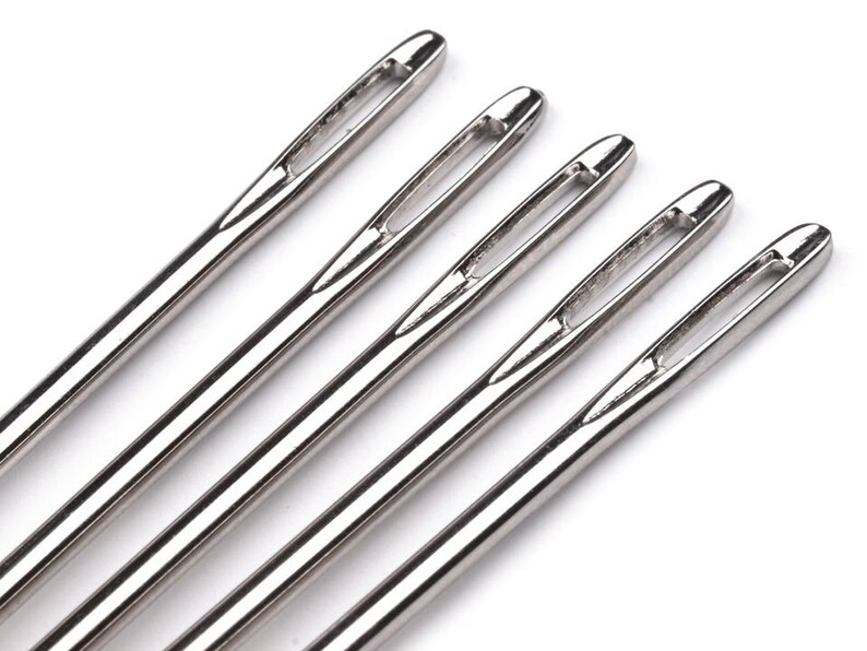 5 long eyed needles 15 cm / binding needles / quality sewing Etsy