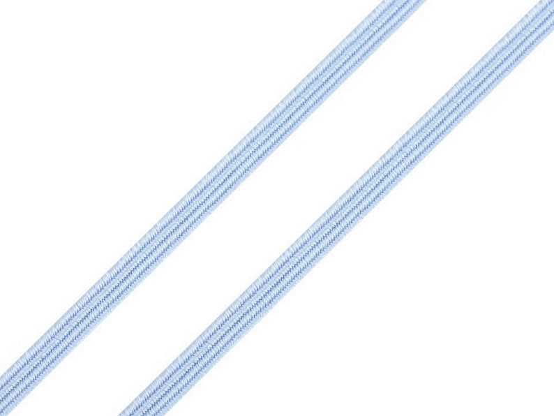 5M élastique 3 ou 12 mm blanc ou bleu ciel / Elastique lingerie, vêtements, soutien-gorge image 3