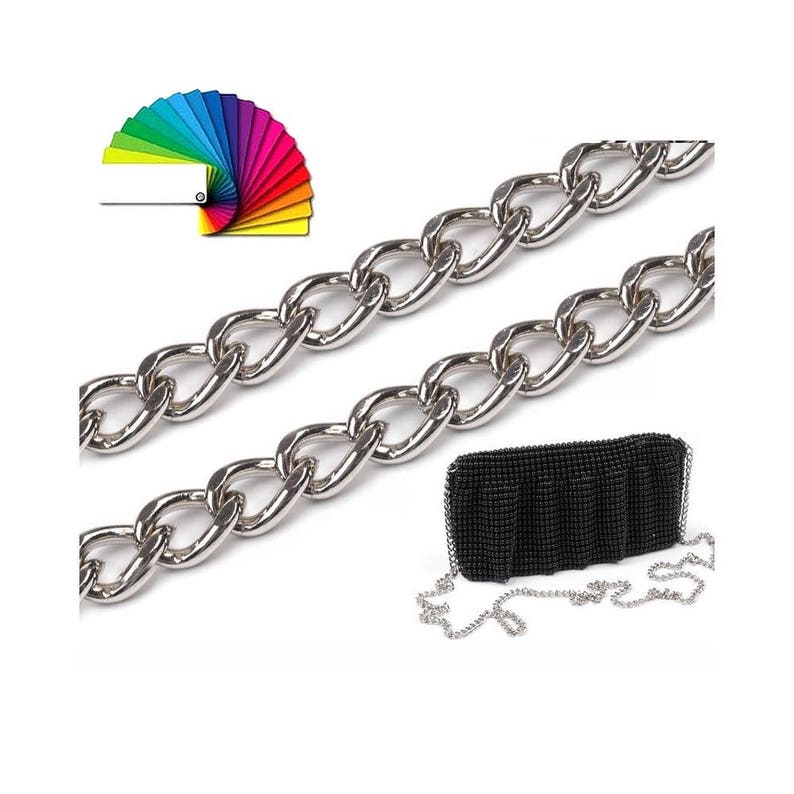 metal bag Strap chain s 120cm / bag handles, shoulder bag chain, metal chain, chain strap, chain handle for bag making image 1