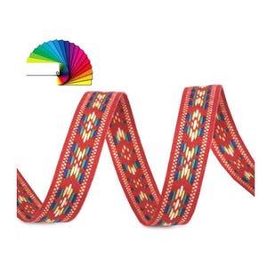 3M treccia tessuta modello 13 millimetri Indian / nastro etnica, nastro folk, nastro tessuto, nastro colorato, bracciali, nastro indiano