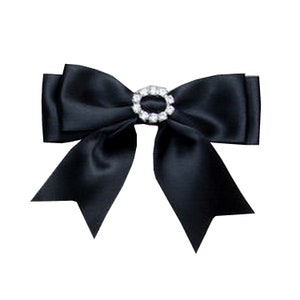 2 Knots Satin With Buckle Crystal / Black, White, Ivory / Bow ...