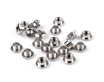 Premium Quality Silver Metal Screw Back Eyelets - Set of 10 - Suitable for Clothing, Accessories, and More!