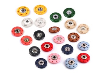5 Sew on Plastic Press Snap Fastener / Many colors / snap button, sewing buttons