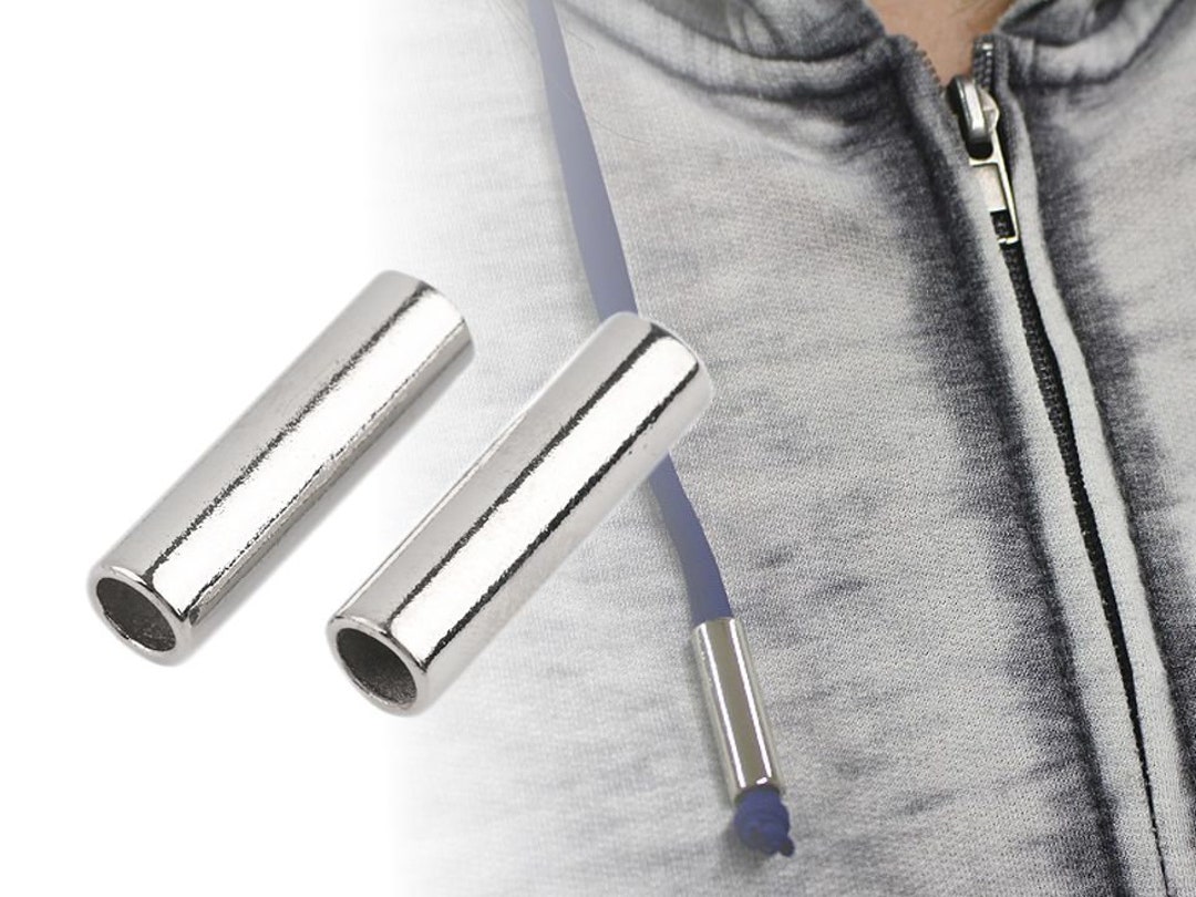 6 Metal String / Cord Ends Ø5 Mm / Gold, Silver / Stop Cord, Rope ...