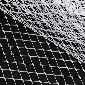 Russian Birdcage Veil with 160 cm Wide Millinery Netting, black or white
