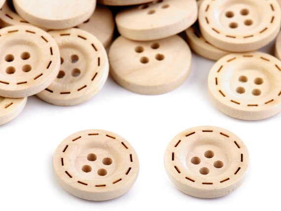 Effetto vissuto legno piccoli bottoni bottone 1,1cm 11mm 10 PZ NUOVO Eyecatcher 