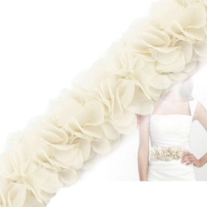 Chiffon Leaves Trim on Felt tape width 60 mm