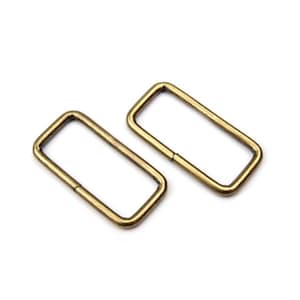 4 Rectangular Loop for Strap / 20-25-30-39mm / Silver, Bronze, Gold ...