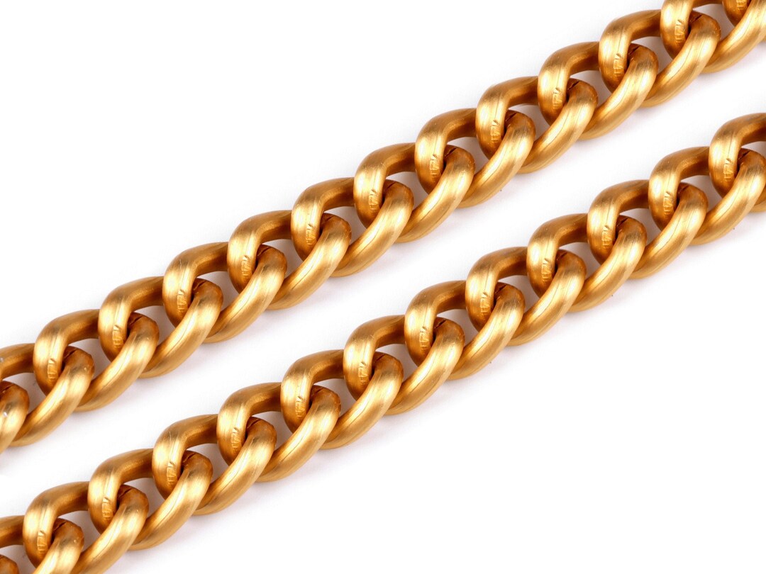 Matt Gold Chain Matte Gold Chain Width 9 Mm for Decoration Clothes and Accessories - Etsy