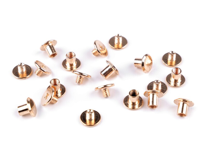 10 Saddle rivets Ø10 mm silver nickel or pink gold, metal rivet for bags image 2