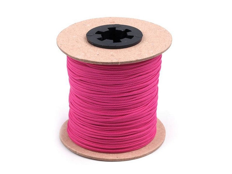 10M polyester touw Ø1,5mm / paracord, polyester koord, koord, veter 3419 Purple pink